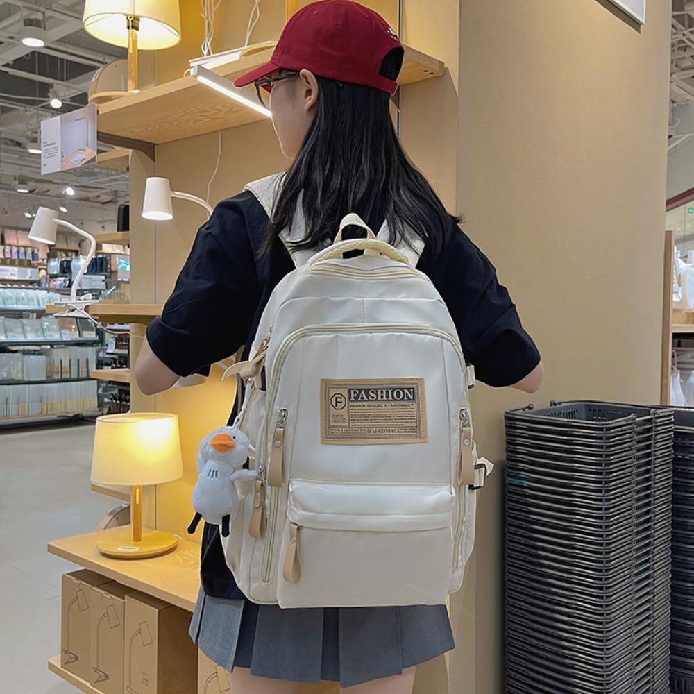 New large-capacity letter backpack trendy unisex lightweight backpack