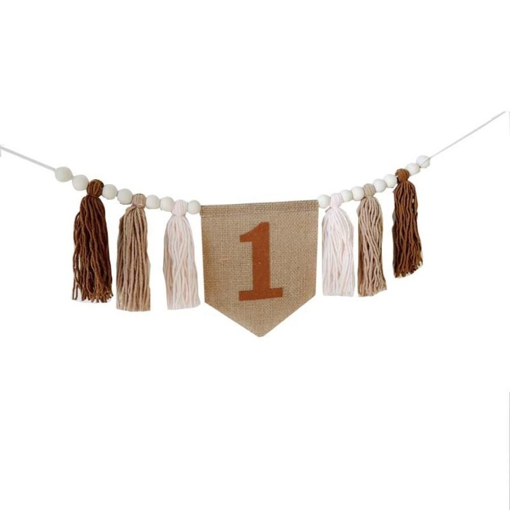 First Birthday Theme First Birthday Banner Boho-Style High Chair Banner For First Birthday
