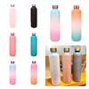 Colorful Gradient Plastic Sports Water Bottle 1000ml Large Capacity Matte Finish High Temperature Resistance