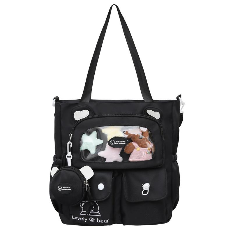 

Японский школьный рюкзак для девочек, учениц средней школы, маленький свежий оригинальный рюкзак Мори Джокер, прозрачный рюкзак для начальной школы.