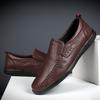 Newest Genuine Leather Loafers Men Classic Business Loafer Driving Shoes Vintage Casual Men&Amp;#39;S Shoes Slip On Office Flats Men Brown