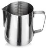 Steel Milk Jug with Measuring Cup 580 Ml