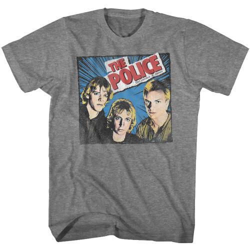 The Police Comic-ish T-Shirt - Gray Unisex T-Shirt S