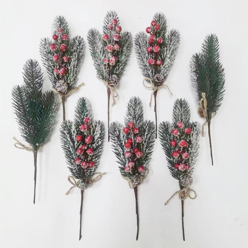 

Christmas Decoration Articifial Flower Pine Cone Branch Frosty Red Berry Plant Diy Christmas Wreath Supplies Xmas Home Decor красный