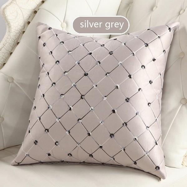Stylish Multicolored Plaids Throw Pillow Case Square Cushion Cover For Sofa Decor