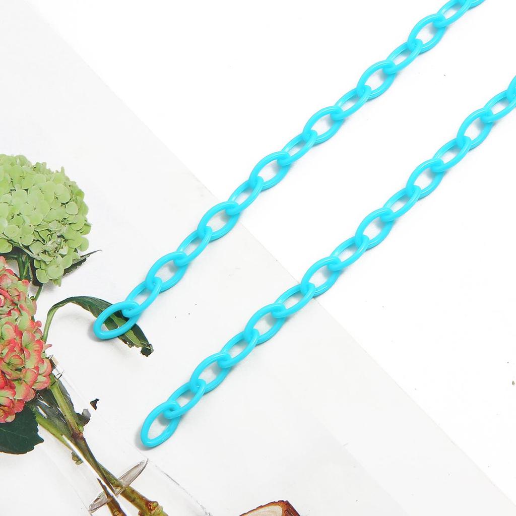 40cm Pick Color Acrylic Chain For Jewelry Making DIY Bracelet Mobilephone Chain Charm Decoration