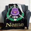 Customiz Name Personality Omega Psi Phi Blanket Soft &Warm Sofa Office Bed Travel Lunch Break Blanket, Gift Suitable All Seasons