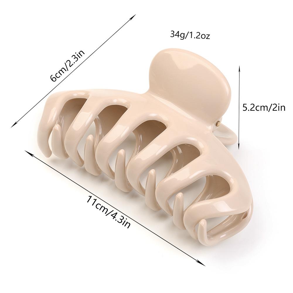 New Trendy ABS Colored Pumpkin Hair Claw High End Shark Clip Ins Fashion Hair Clip For Thick Hair Styling Hair Accessories