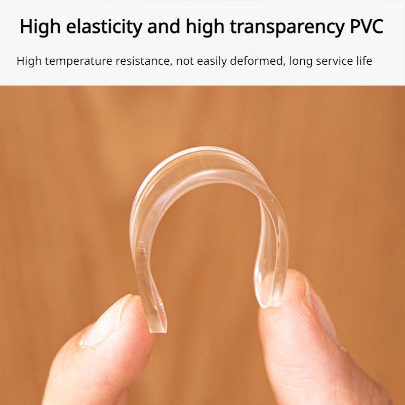 10pcs Household Transparent Anti-collision Sealant Strip, Transparent Silent Strip, Seamless Soft Rubber Anti Fall Door Sticker