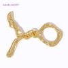18K Gold Plated Brass Irregular OT Clasp Toggle Clasps For Jewelry Making,Connectors For Jewelry,Accessories For Jewelry