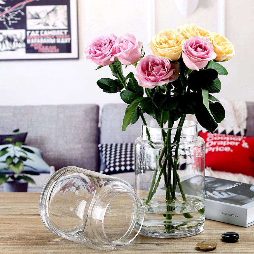 Glass Vase, Transparent, Large Vase, Flower Base, Glass Base, Glass Bottle, Arrangement, Interior, Hydroponics, Ikebana, Artificial Flowers, Stylish,