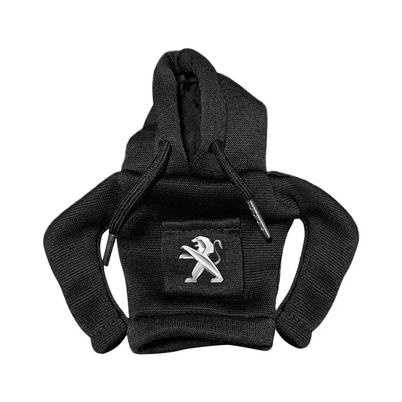 

2026 Hot Car Sticker 1pcs Car Gear Shift Lever Hoodie Knob Sweatshirt Shift Cover Auto Accessories For Peugeot 308 408 508 RCZ 2