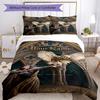 Gothic Illustrations Customize Your Name Bedding Set Breathable Duvet Cover with Pillowcases Home Decoration Birthday Gift