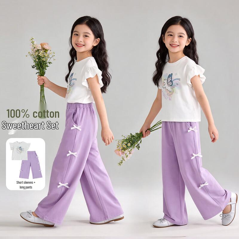 

Bebebest Girls Short Sleeve T-Shirt & Mosquito Pants Set 160/80