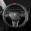 Universal Carbon Fiber Steering Wheel Cover 38cm Diameter All Season Durable Sport Style Car Interior