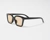 Square Frame 2 Sunglasses Brand Popular Stylish Fashion Glasses UV Protection [Flex] (Fblack Llight Orange) Women's Men's