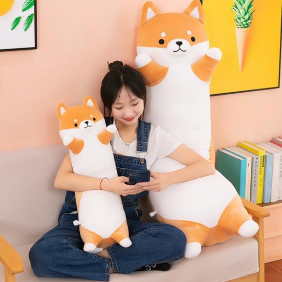 Shiba Inu pes plyšový plyšový polštář plněné zvířátko roztomilý bederní opěrka těla dlouhý proužek polštář domácí