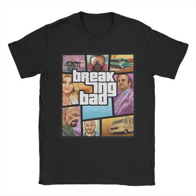 Men's Breaking Bad T Shirts Pure Cotton Tops Leisure Short Sleeve Crew Neck Tee Shirt Graphic Printed T-Shirts