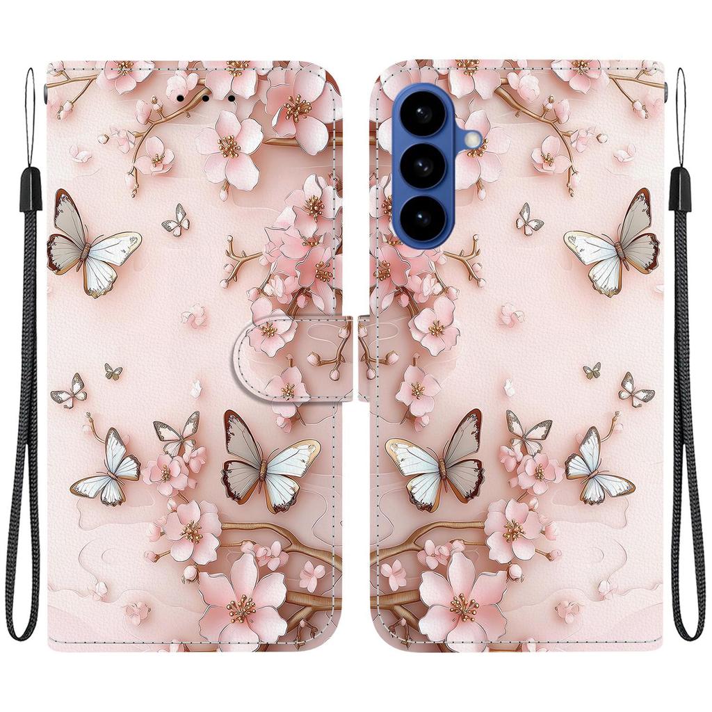 For Samsung Galaxy S26+ Wallet Case Pattern Printing Leather Stand Phone Cover with Strap