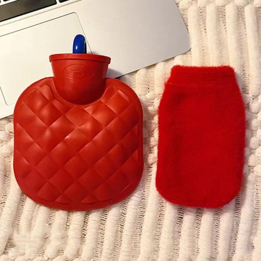 Removable Cover Hot Water Bottle Anti-scalding Hand Warmer Cute Hot Water Bag Hand Warming