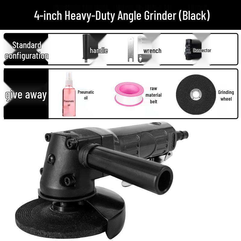 4" Pneumatic Angle Grinder, 5" Industrial-Grade Multipurpose Air-Powered Polisher & Cutter.