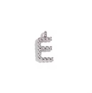 MamacitaSlay 316L Stainless Steel Mini Twisted 26 Initial Letters Charms DIY Necklace Bracelet Earrings Silver Color Accessories