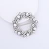 Rhinestone Scarf Ring Artificial Pearl Silk Scarf Clip Elegant Scarf Holder Ring for Women