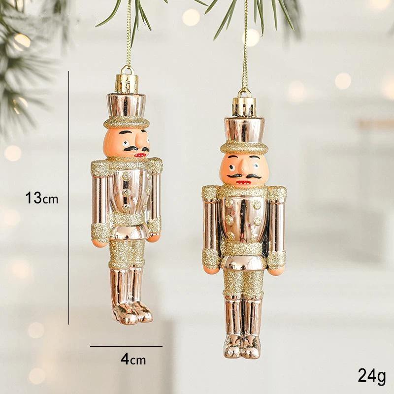 

2 шт. Красно-белое рождественское подвесное украшение Пластиковый Санта-Клаус Украшение для рождественской елки Принадлежности для фестивальной вечеринки Рождественские безделушки