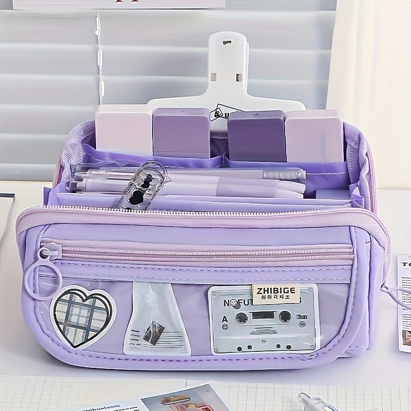 Large Capacity Pencil Case, Multi-layer Stationery Bag, Desktop Stationery Storage Bag, Large Capacity Stationery Box, Handheld