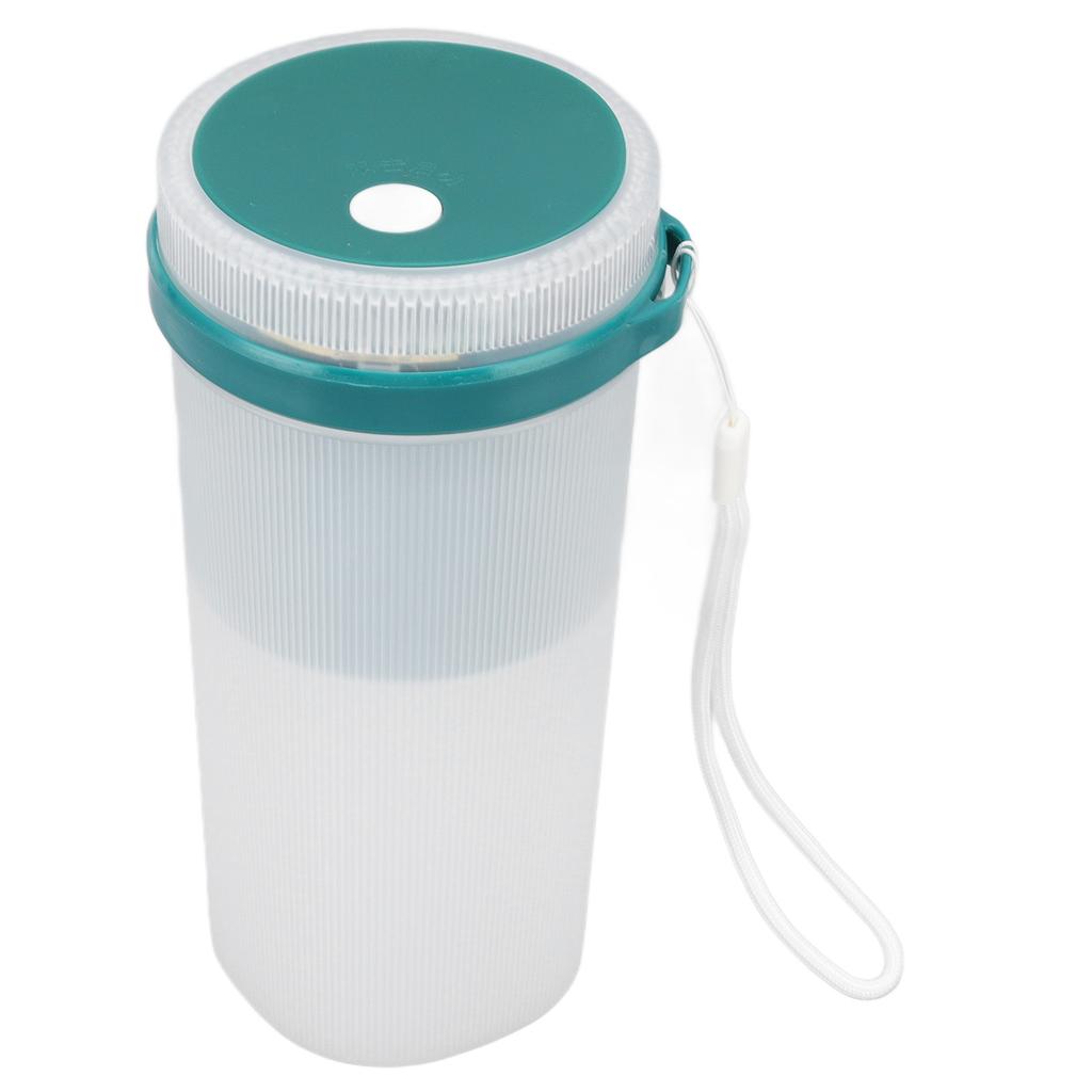 300ml USB Charging Electric Juicer Cup Security Lock Blender with 6 Leaf Knife and Waterproof Blue