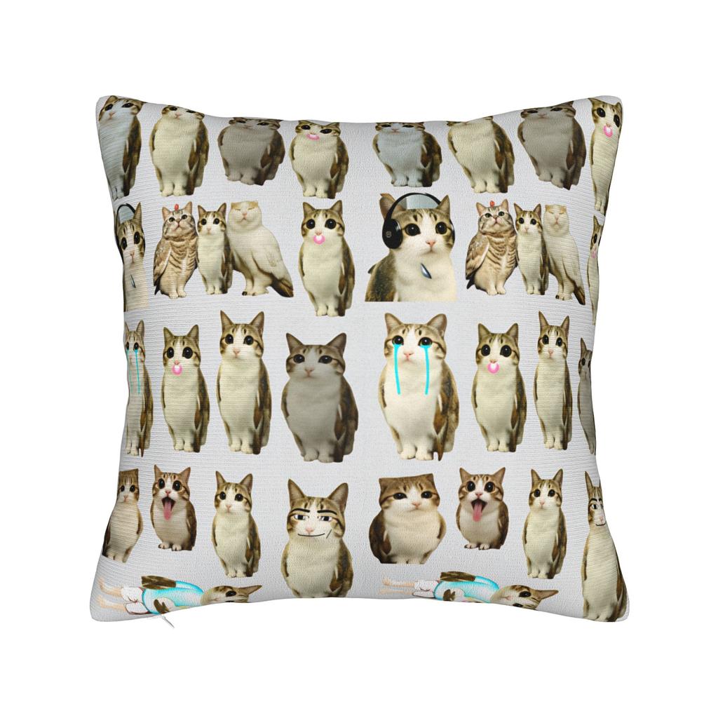 Pillow Cover Green Fruit Space Cat  Fashion Pillow Case For Sofa Home Decor Pillowcases