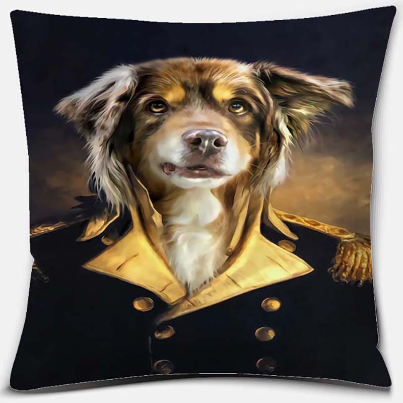 Seria portretów psów Wzór Poszewka na poduszkę Kwadratowa Dekoracja domu i biura