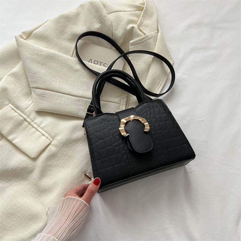 Elegant White Pu Handbag Contemporary Simple Shoulder Bag Ideal For Daily Style чёрный