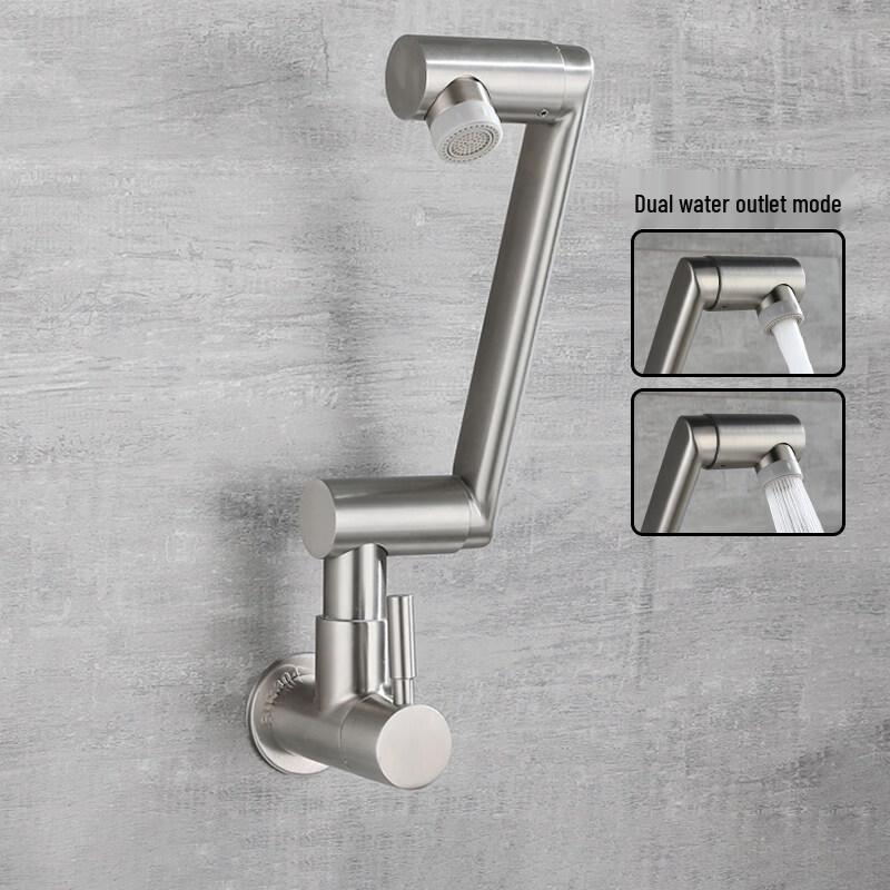 TLXT Lucky Cat Foldable Wall-Mounted Kitchen Faucet