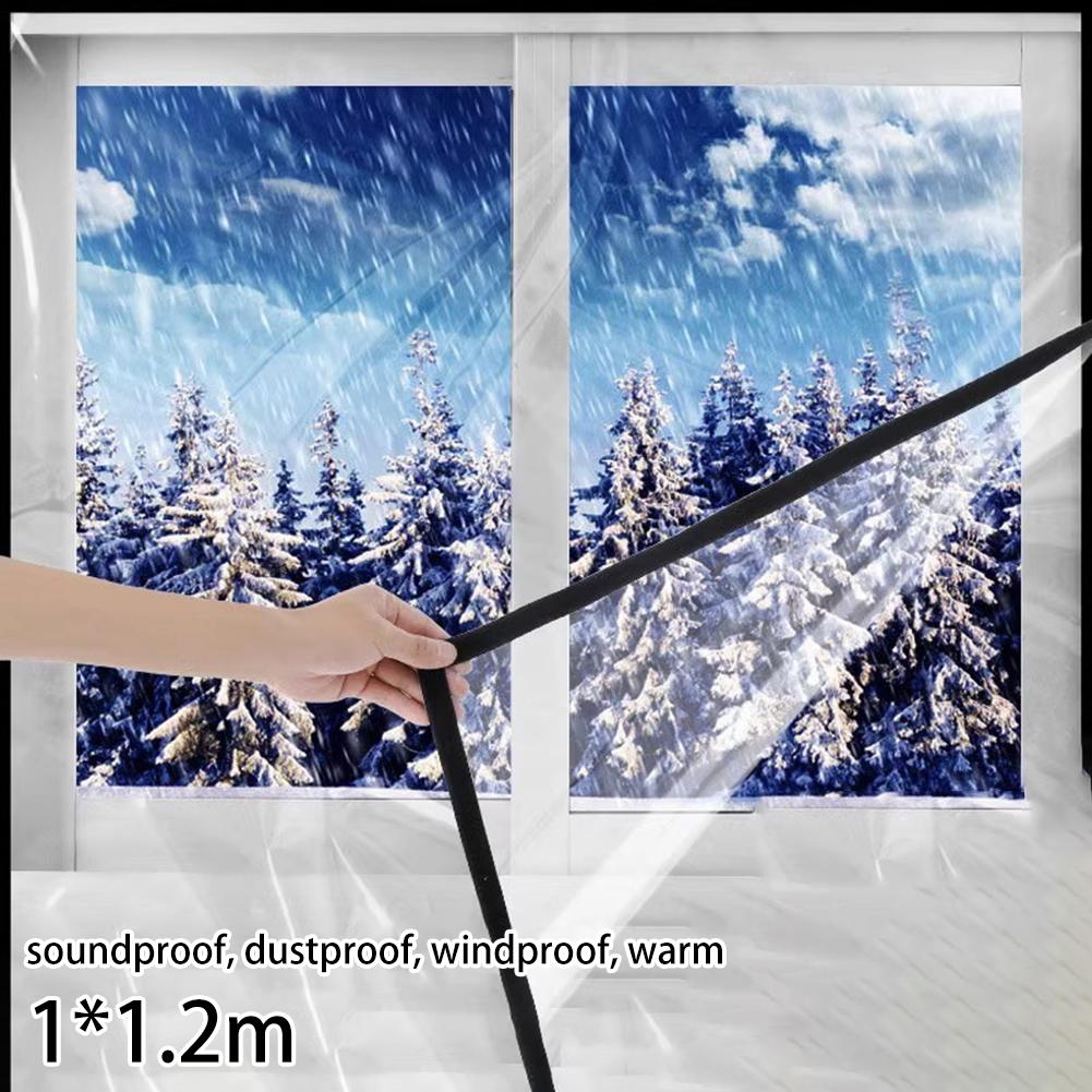 

Clear Winter Window Curtains Transparent Window Windproof And Thermal Insulation Film Cold Protection Cover For Home Office