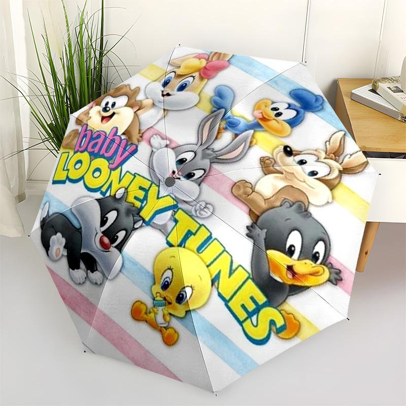 1pc Looney Tunes Umbrella with Plastic Handle,Cartoon Pattern,Suitable for All Seasons Multi-functional Umbrella429