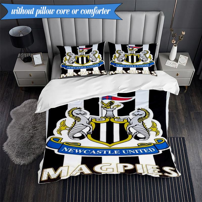 3-delige Zachte Beddengoedset met United Crest Print, Inclusief 1 Dekbedovertrek En 2 Kussenslopen Perfect voor Slaapkamer, Studentenkamer, Fan cadeau
