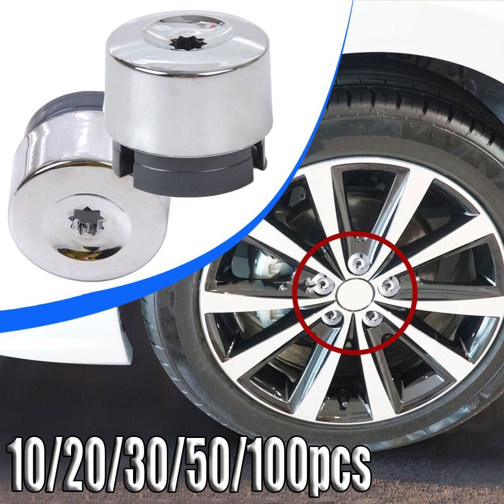 10/20/30/50/100pcs Car Wheel Nut Protection Cap Tire Screw Dust Cover Lug Bolt Anti-Rust Cap for VW Touareg 2004-2014 7L6601173A