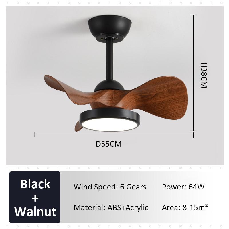 21 Inch 6-Speed Quiet Ceiling Fan Light Adjustable DC Motor Ceiling Fan Lamp Bedroom Dining Room Patio Lighting Ceiling Fan