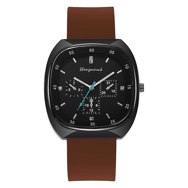 Classic Ladies Quartz Watch With Diamond Accents And Silicone Strap For Casual Wear