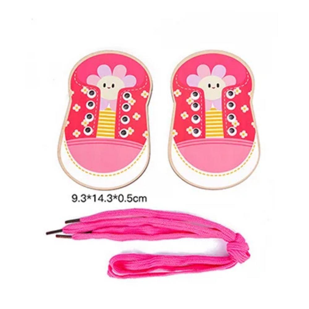 Baby Montessori Toys Learn Basic Life Skills Teaching Aids Clothes Threading Button Sewing Board Game Educational Toys For Kids