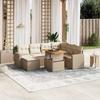 VidaXL Garden Lounge Set with Cushions 8 Pcs, Patio Sofas, Patio Furniture Set, Outdoor Furniture, Beige 3271429