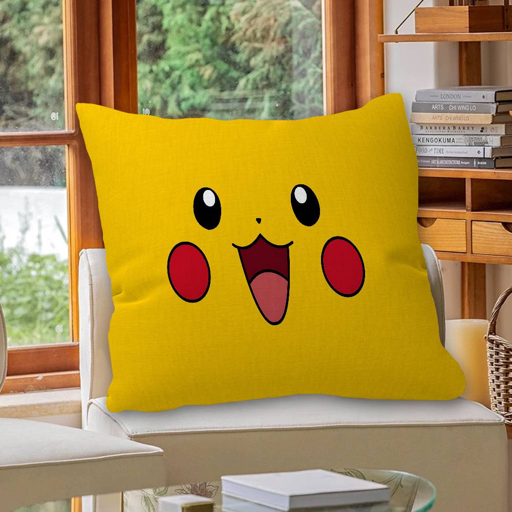 Japan Anime P-Pokemons Cushion Cover Pillowcase Upholstery Sofa Throw Pillow Home Decor Pillowcas