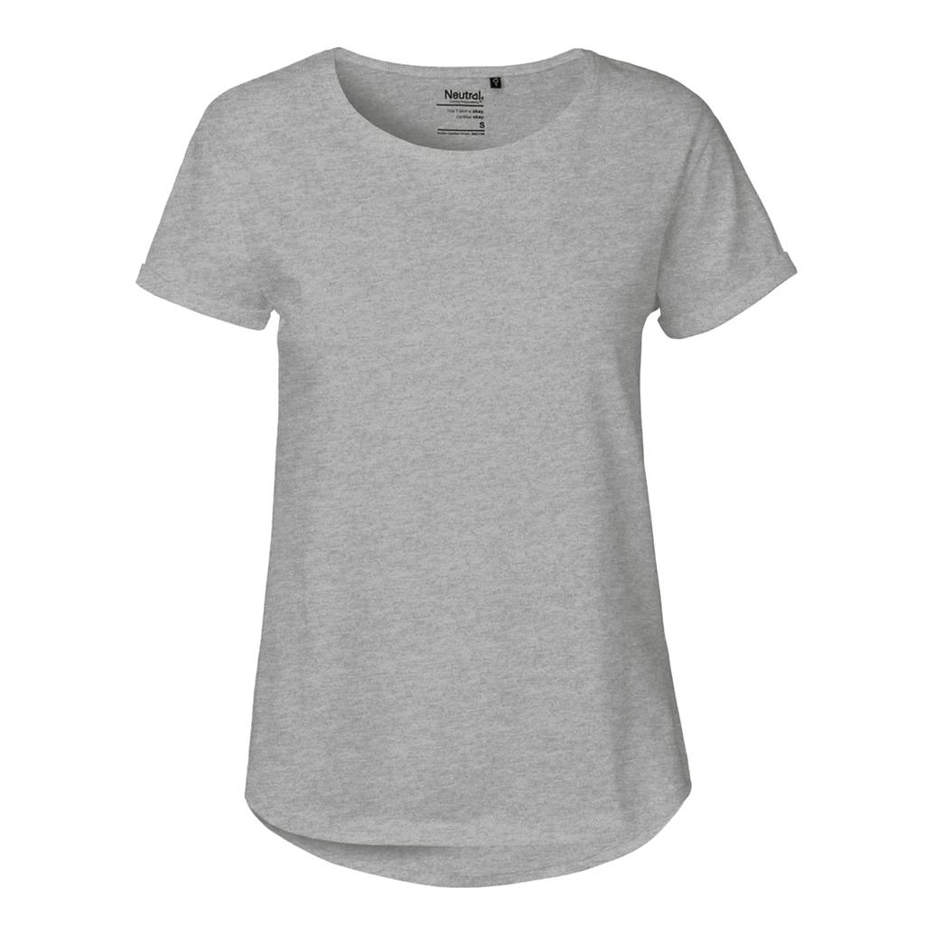 Neutral Womens/Ladies Plain Roll Sleeve T-Shirt