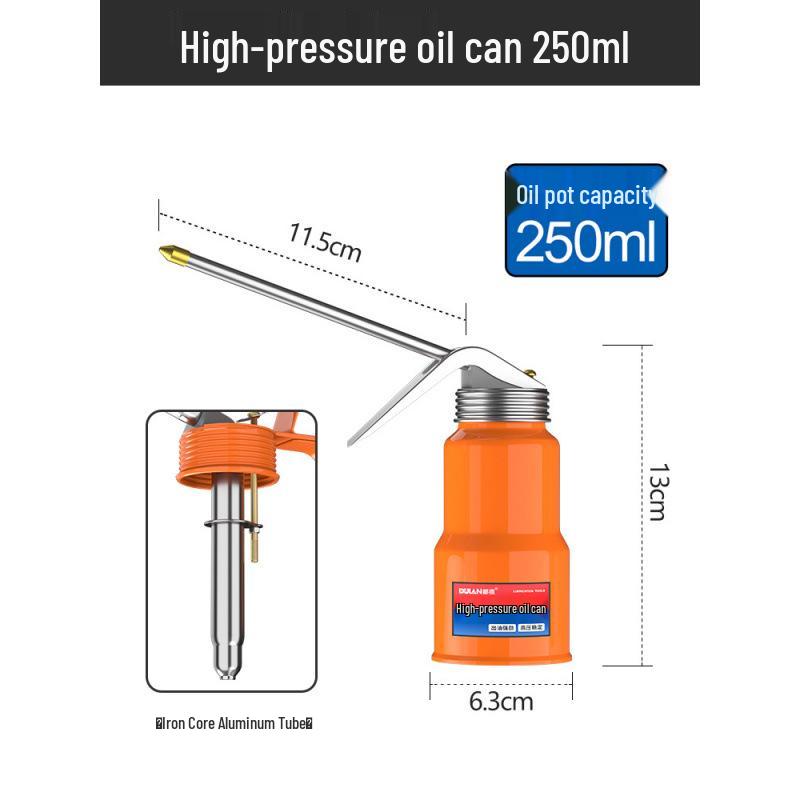 Hochdruck-Ölsprühdose mit langer Düse - Manuelle Getriebeschmierung für den Hausgebrauch & Industriellen Einsatz