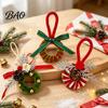 Indoor Xmas Window Decorations Handmade Pipe Cleaner Christmas Ornament, Finished Chenille Stems Wreath Crafts Charming Gift Packaging with Pinecones