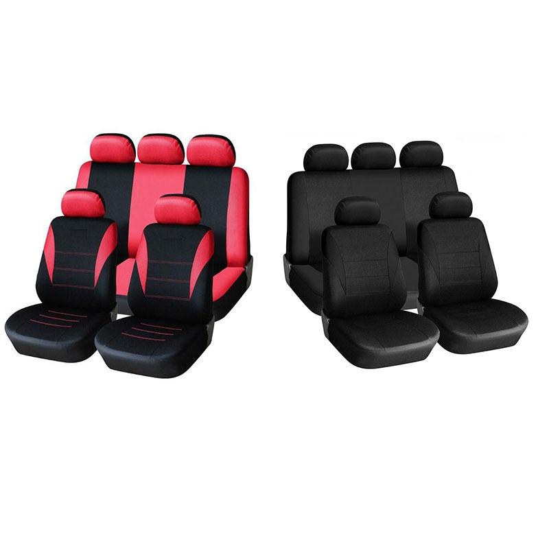 Car Seat Universal Covers Front Rear Head Rests Full Set Auto Seat Cover