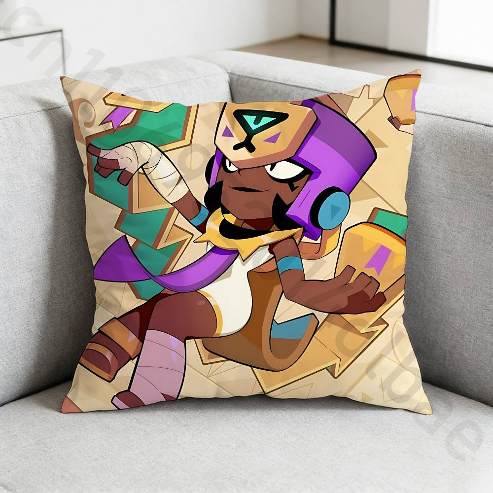 SStars LLeon Game Pillow Case Antidustmite Pillowcase Invisible zipper silky short plush Sofa cushion cover