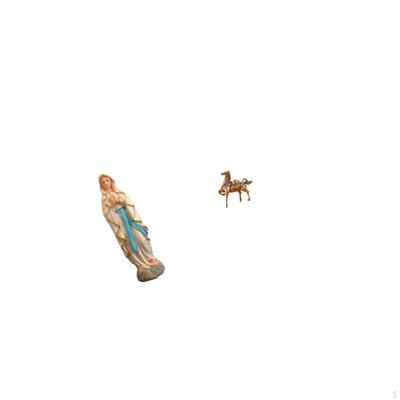 Blessed Lady Horse Sculpture Figurine Decorative Resin Artwork for Office Desk Car Bedroom Shelf