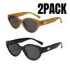 2PACK Retro Fashion Cat Eye Sunglasses  Classics Women Brand Designer Style Sun Glasses Men's Outdoor Travel Sunglasses